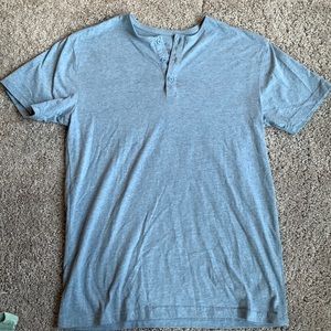 True Classic Heather Indigo Short Sleeve Henley